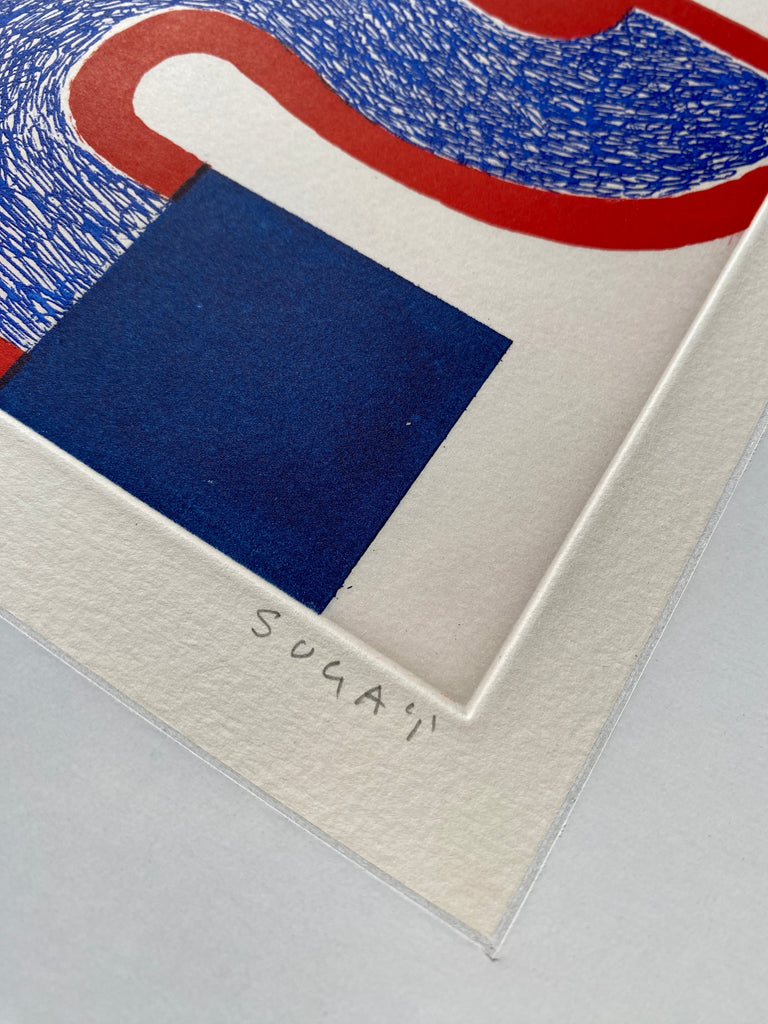 ’Bleu’ copperplate etching by Kumi Sugaï - Art