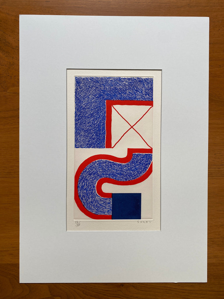 ’Bleu’ copperplate etching by Kumi Sugaï - Art