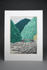 Bridge in the Valley, Limited Edition Japanese Woodblock Print by Fujita Fumio 1985 - Art
