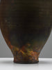 Bruce Johnson unique Raku ceramic vessel with brass detail 1999 - Art
