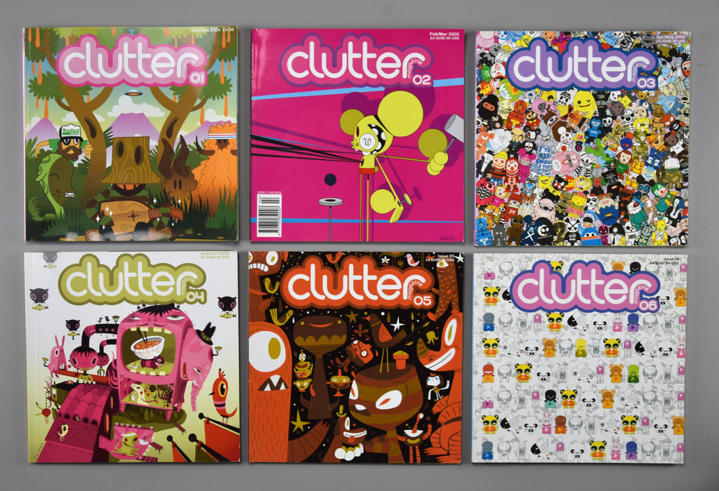 Clutter Magazine First 6 Issues 2004 in Mint Condition - Art Toys