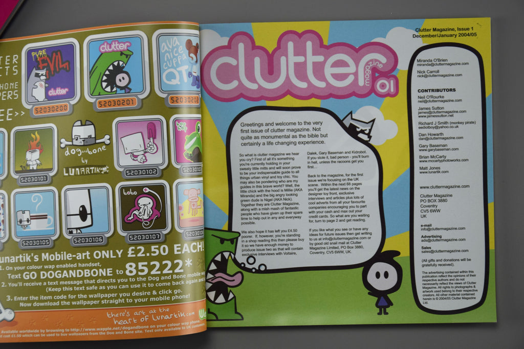 Clutter Magazine First 6 Issues 2004 in Mint Condition - Art Toys
