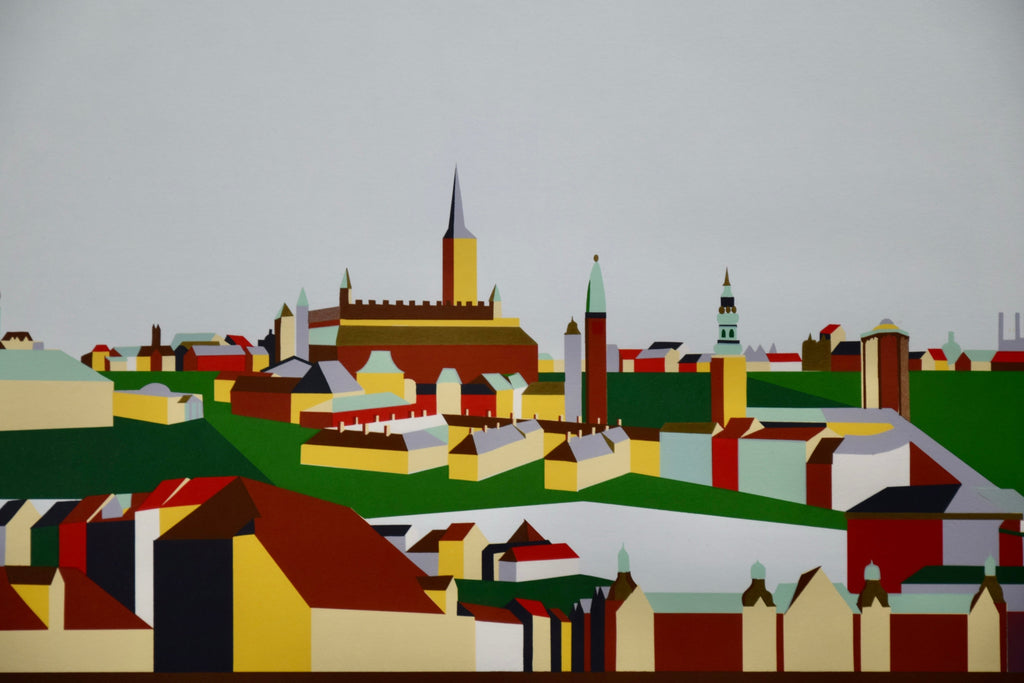 Copenhagen triptych serigraph by Franco Costa - Art