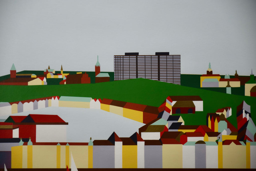 Copenhagen triptych serigraph by Franco Costa - Art