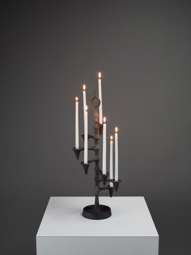 Danish wrought iron adjustable candleholder by Jens Quistgaard for Dansk - Collectibles