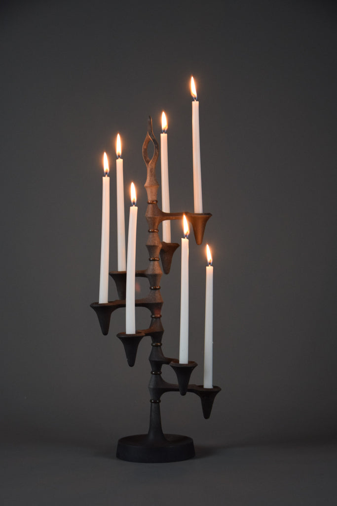 Danish wrought iron adjustable candleholder by Jens Quistgaard for Dansk - Collectibles