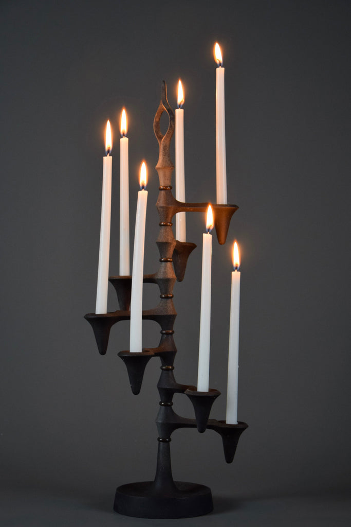 Danish wrought iron adjustable candleholder by Jens Quistgaard for Dansk - Collectibles
