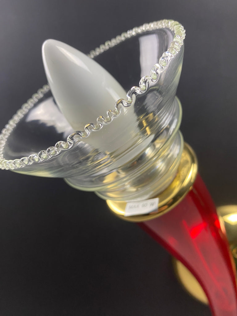 Ducale hand blown green and red Murano glass sconces by VeArt 1970 - Lighting