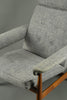 Elegant grey mid century modern lounge chair - Furniture