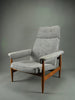 Elegant grey mid century modern lounge chair - Furniture