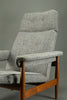 Elegant grey mid century modern lounge chair - Furniture