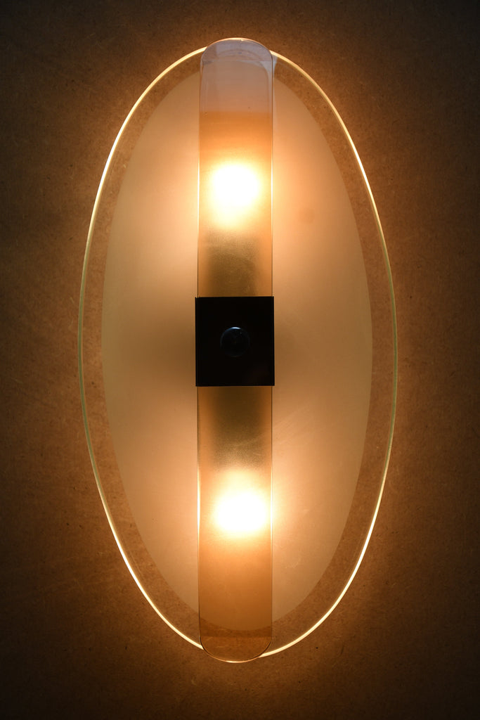 Elegant pair of 1960s Italian Murano glass wall sconces by Antonio Lupi - Lighting