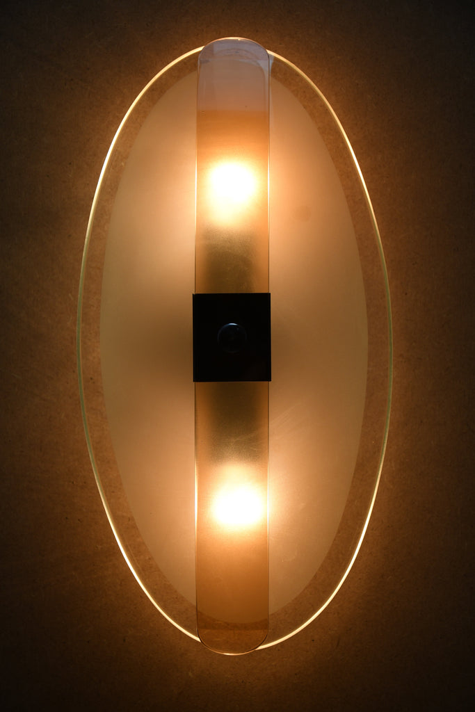 Elegant pair of 1960s Italian Murano glass wall sconces by Antonio Lupi - Lighting