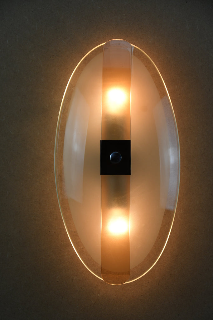 Elegant pair of 1960s Italian Murano glass wall sconces by Antonio Lupi - Lighting
