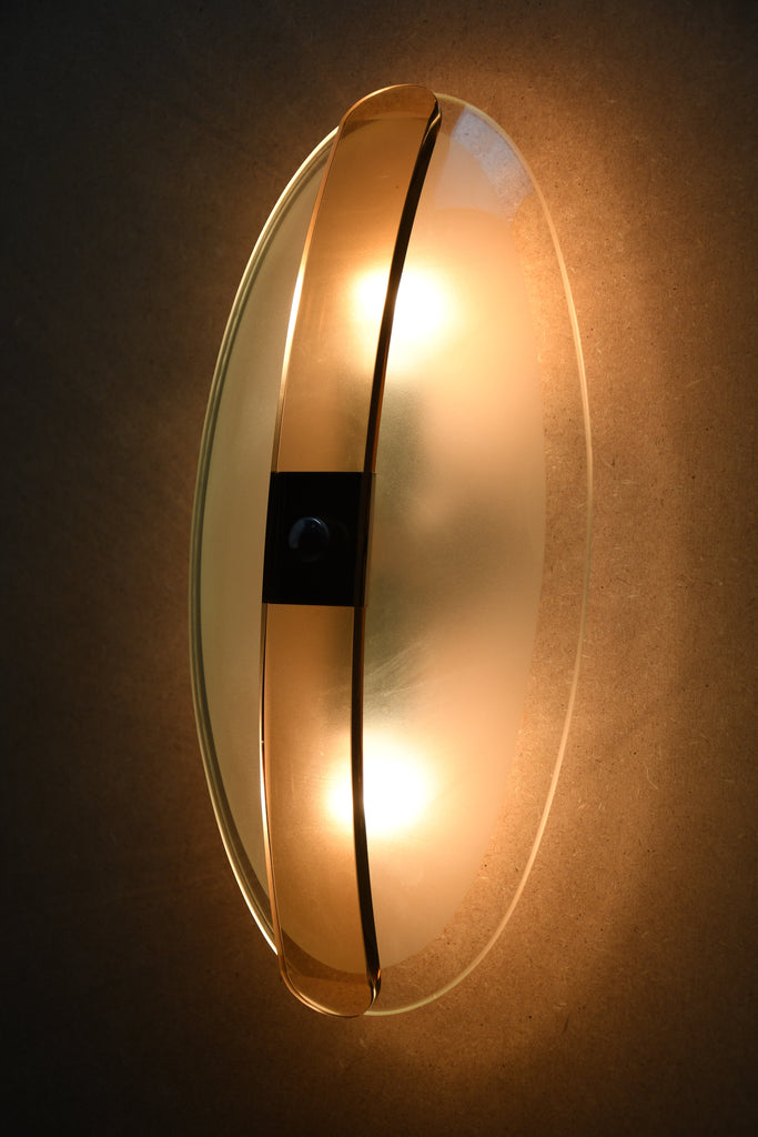 Elegant pair of 1960s Italian Murano glass wall sconces by Antonio Lupi - Lighting