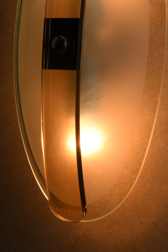 Elegant pair of 1960s Italian Murano glass wall sconces by Antonio Lupi - Lighting