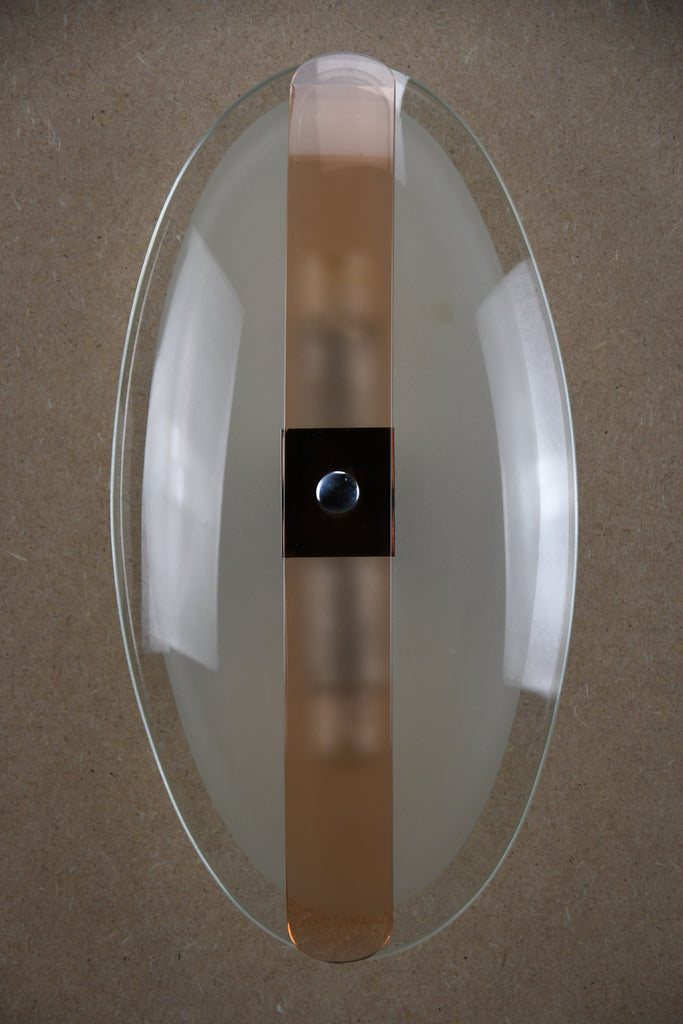 Elegant pair of 1960s Italian Murano glass wall sconces by Antonio Lupi - Lighting