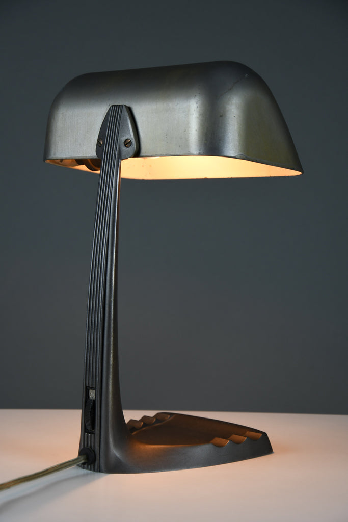 Erpé Model 52 Art Deco “Aviator” desk lamp with integrated pen tray & ashtray base, Belgium 1930s - Lighting