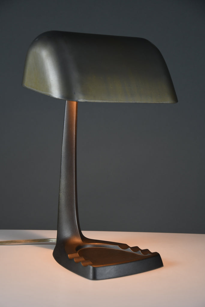 Erpé Model 52 Art Deco “Aviator” desk lamp with integrated pen tray & ashtray base, Belgium 1930s - Lighting