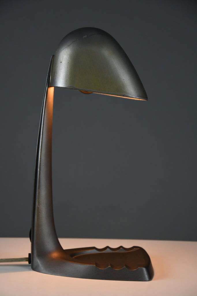 Erpé Model 52 Art Deco “Aviator” desk lamp with integrated pen tray & ashtray base, Belgium 1930s - Lighting