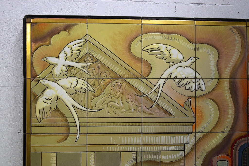 Exceptional mid-century ceramic tile mural by Joseph Roelants for Céramiques d’Hemixem (Gilliot & Cie) 1948, Monumental