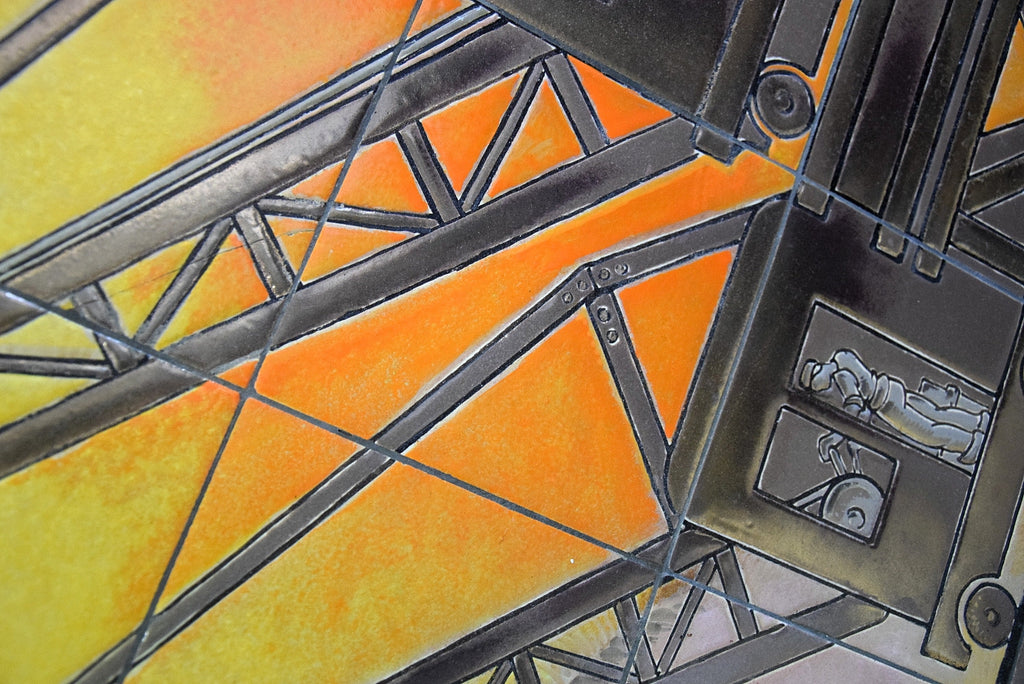 Exceptional mid-century ceramic tile mural by Joseph Roelants for Céramiques d’Hemixem (Gilliot & Cie) 1948, Monumental