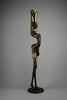 Exquisite brass and copper mid century modern African female sculpture - Art