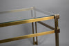 Exquisite Maison Jansen brass and glass Ssde table - Furniture
