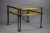Exquisite Maison Jansen brass and glass Ssde table - Furniture