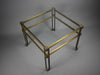 Exquisite Maison Jansen brass and glass Ssde table - Furniture