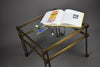 Exquisite Maison Jansen brass and glass Ssde table - Furniture