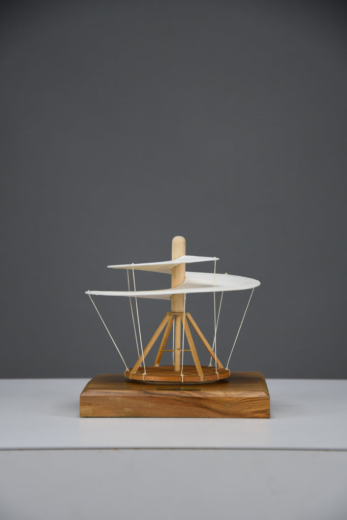 Extraordinary Leonardo da Vinci Helicopter Model, hand-crafted in 1989 by Italian master model-maker Giovanni Sacchi,