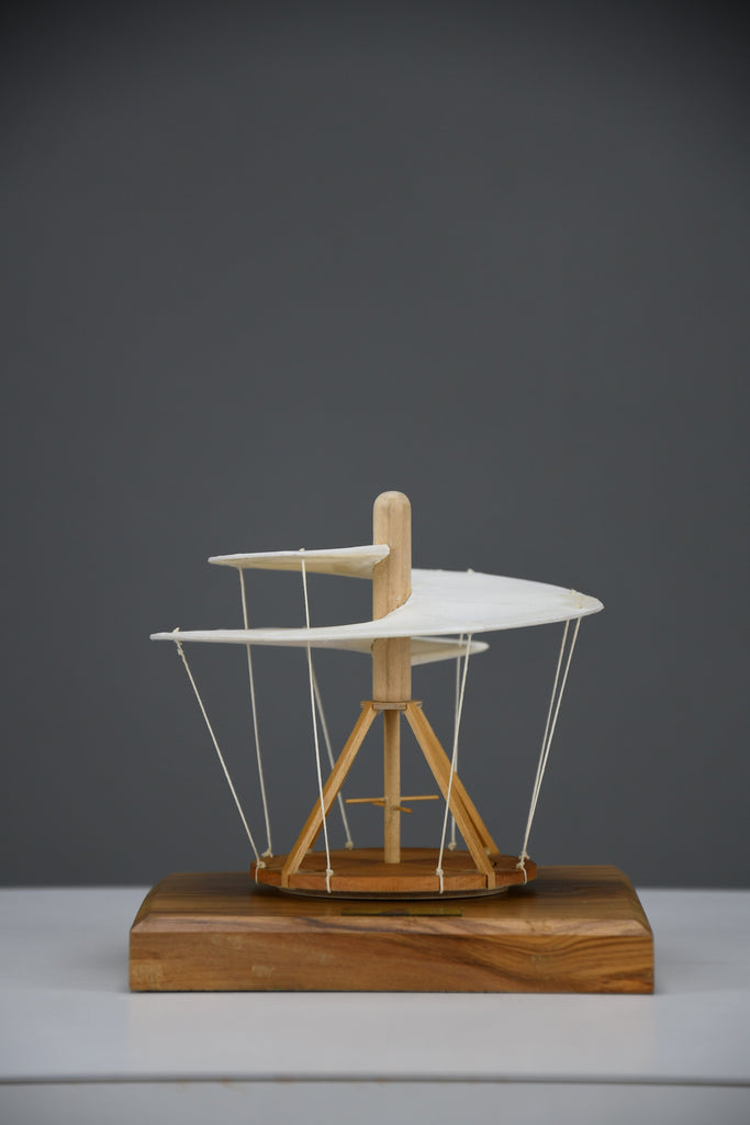 Extraordinary Leonardo da Vinci Helicopter Model, hand-crafted in 1989 by Italian master model-maker Giovanni Sacchi,