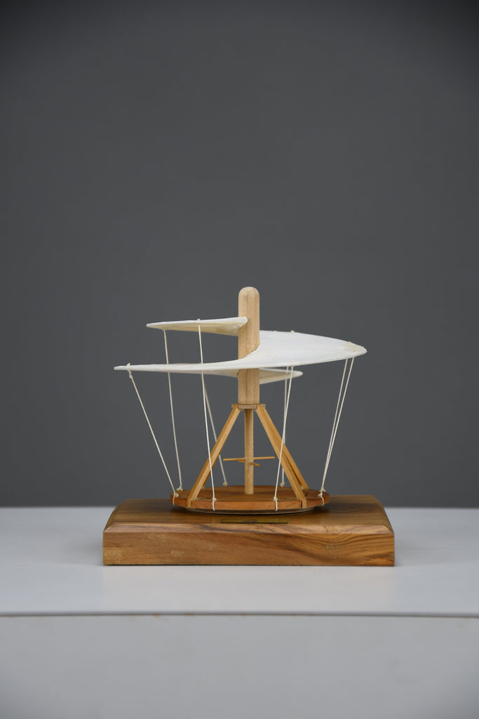 Extraordinary Leonardo da Vinci Helicopter Model, hand-crafted in 1989 by Italian master model-maker Giovanni Sacchi,