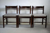 Four Solid Mid-Century Modern Wengé Dining Chairs - Furniture