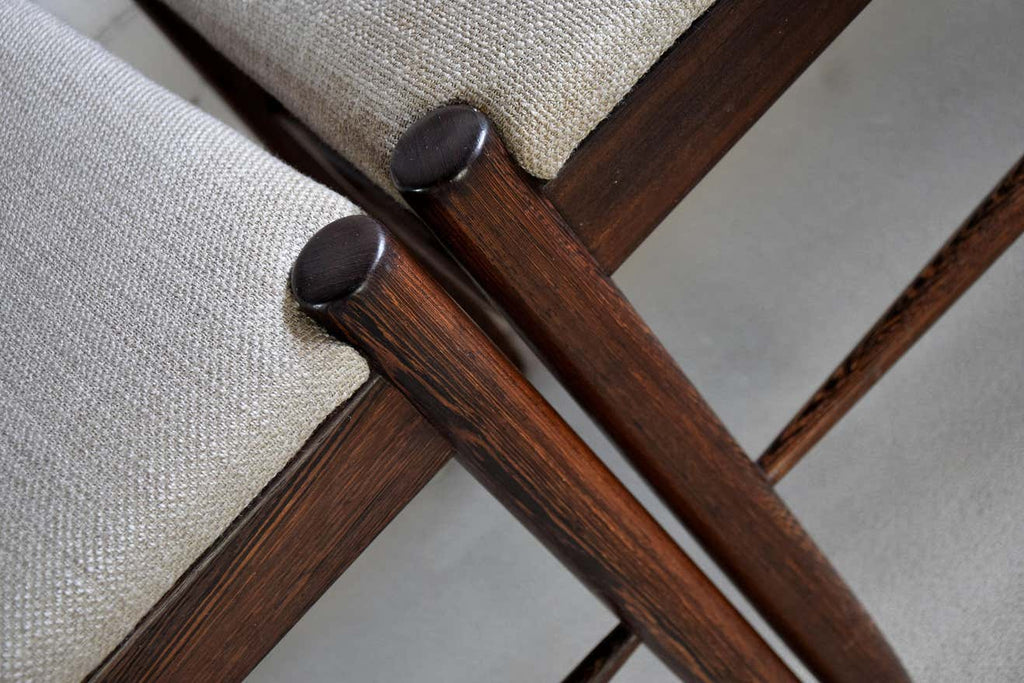Four Solid Mid-Century Modern Wengé Dining Chairs - Furniture