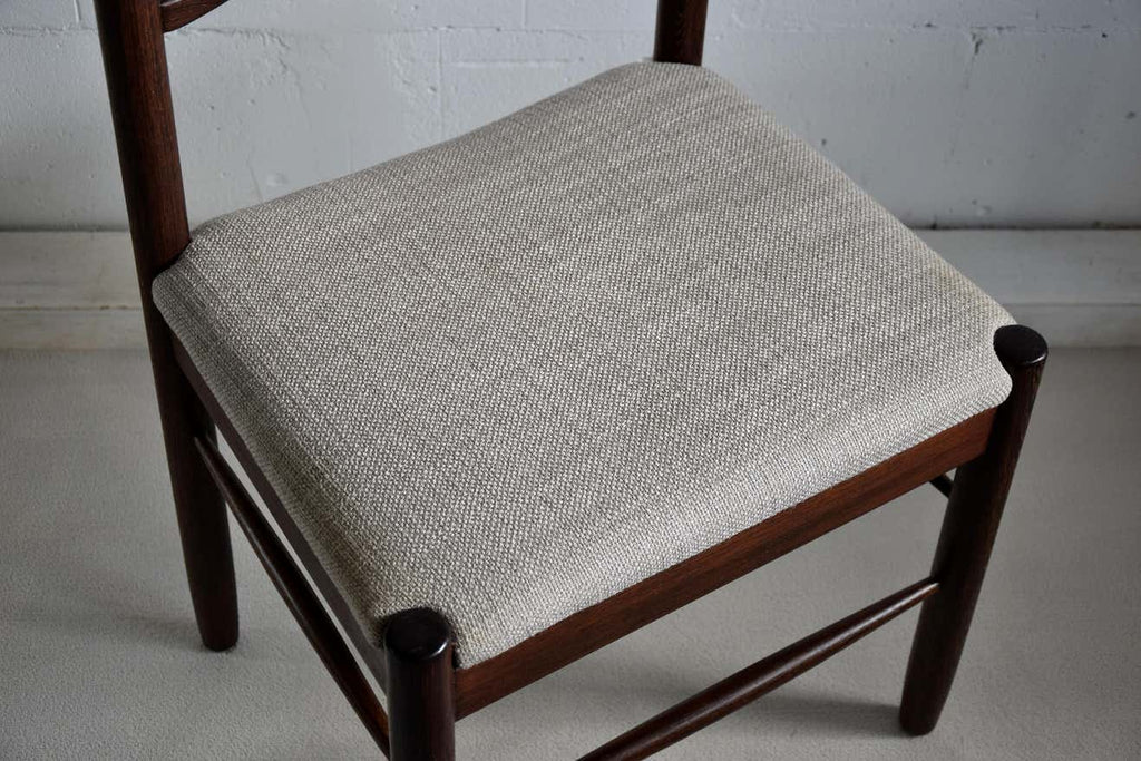 Four Solid Mid-Century Modern Wengé Dining Chairs - Furniture