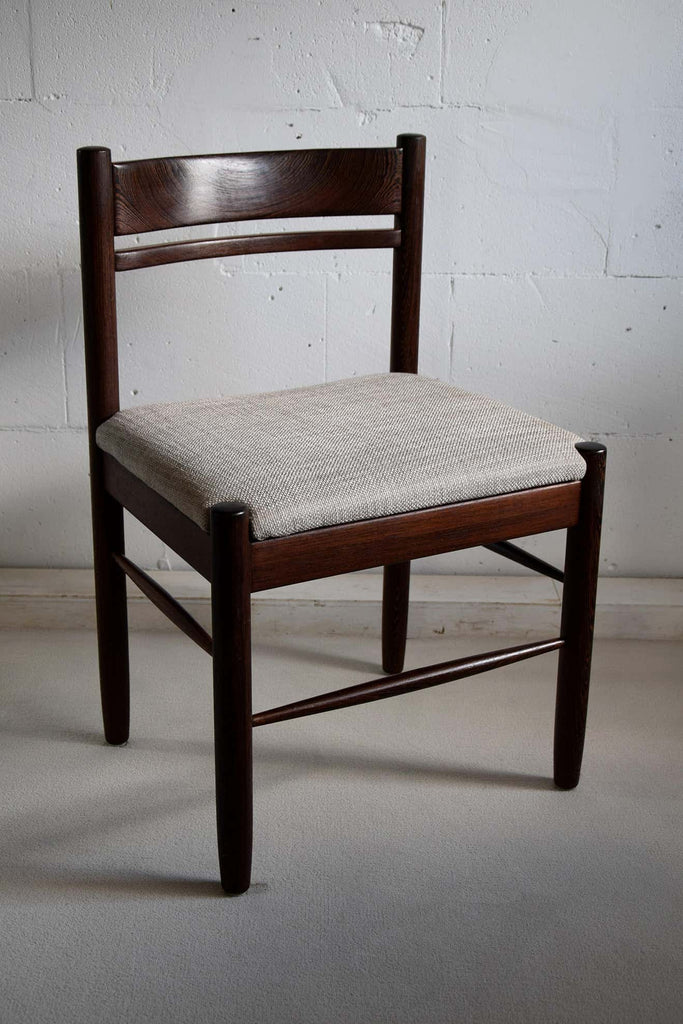 Four Solid Mid-Century Modern Wengé Dining Chairs - Furniture