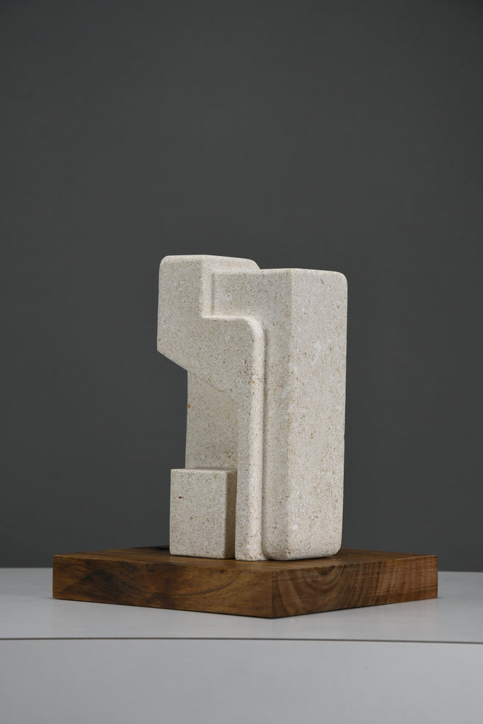 “Frammenti II”, Alberto Cabiddu 1998 sculptural study in Pietra di Vicenza - Art
