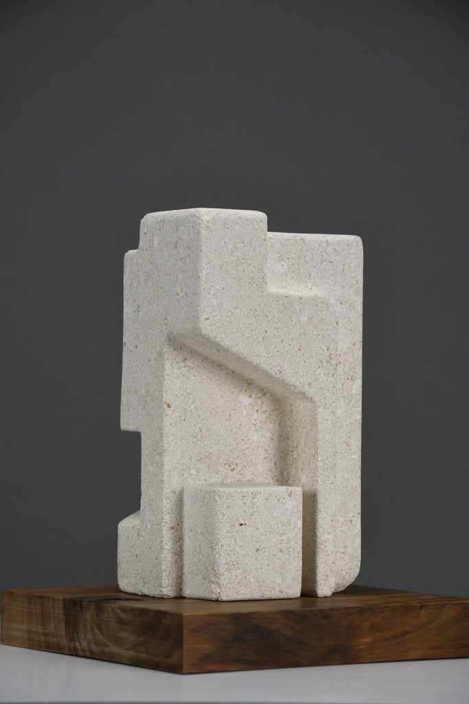 “Frammenti II”, Alberto Cabiddu 1998 sculptural study in Pietra di Vicenza - Art