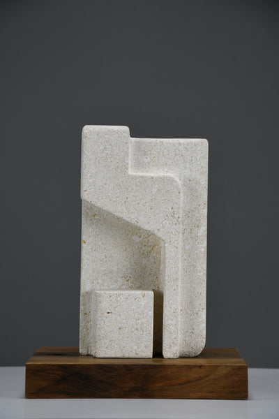 “Frammenti II”, Alberto Cabiddu 1998 sculptural study in Pietra di Vicenza - Art