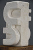 “Frammenti III”, abstract totemic sculpture by Alberto Cabiddu Pietra di Vicenza 1998 - Art
