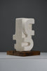“Frammenti III”, abstract totemic sculpture by Alberto Cabiddu Pietra di Vicenza 1998 - Art