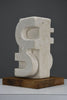 “Frammenti III”, abstract totemic sculpture by Alberto Cabiddu Pietra di Vicenza 1998 - Art