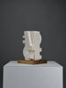 “Frammenti III”, abstract totemic sculpture by Alberto Cabiddu Pietra di Vicenza 1998 - Art