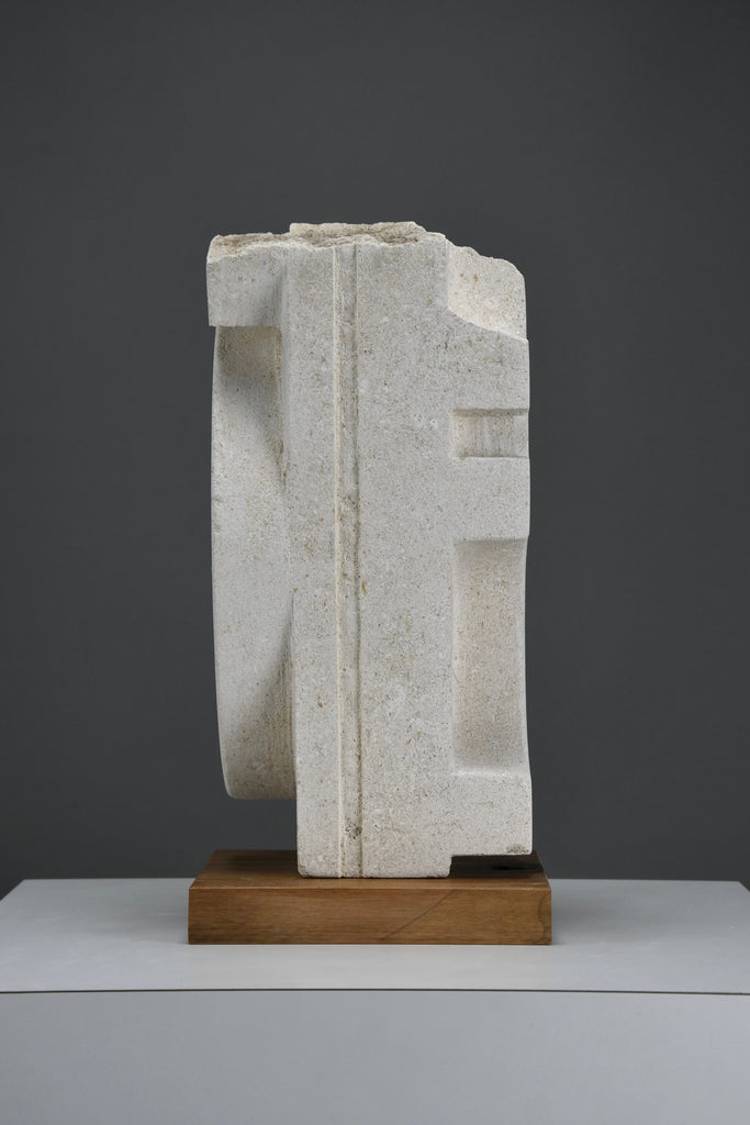 “Frammenti IV”, Cubist inspired Limestone sculpture by Alberto Cabiddu 1997 - Decor