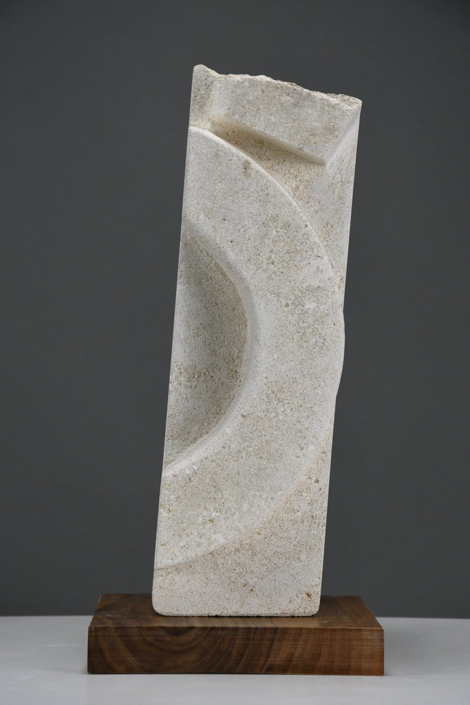 “Frammenti IV”, Cubist inspired Limestone sculpture by Alberto Cabiddu 1997 - Decor
