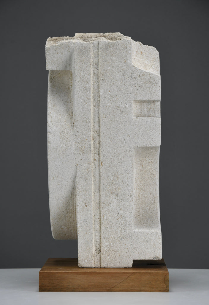 “Frammenti IV”, Cubist inspired Limestone sculpture by Alberto Cabiddu 1997 - Decor