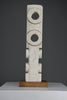 “Frammenti”, postmodern totemic sculpture in pietra di Vicenza by Alberto Cabiddu 1997 - Art