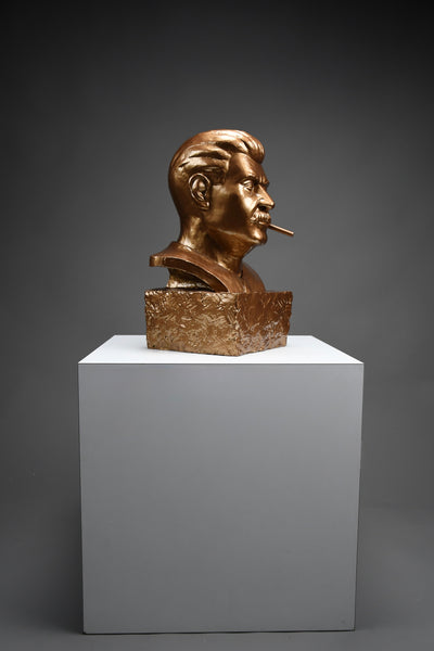 Frank Kozik x Kidrobot “Smokin’ Joe Stalin bronze bust 2007 limited edition of 50 - Art Toys
